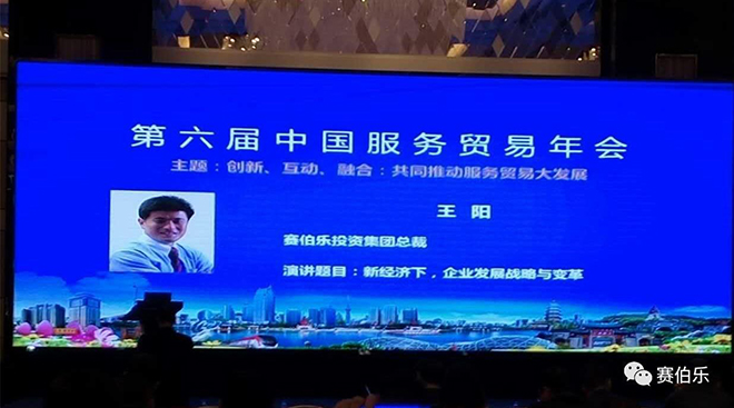 赛伯乐总裁王阳博士出席第六届中国服务贸易年会并发表主题演讲